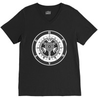 Pagan Hekate Symbol Pagan Wicca Symbol Hecate Wheel Goddess V-neck Tee | Artistshot