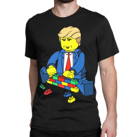 Donald Trump Building A Wall Out Of Toys Classic T-shirt | Artistshot