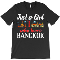 Bangkok Thailand City Trip Skyline Map T-shirt | Artistshot