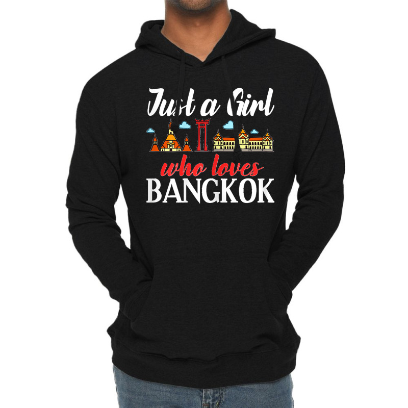 Bangkok Thailand City Trip Skyline Map Lightweight Hoodie by ROGERWILLIAMWARD | Artistshot