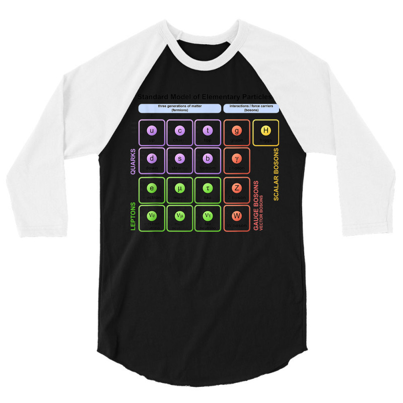 Particles Standard Model Higgs Boson Physics Teacher Student 3/4 Sleeve Shirt by MechelleMilliken | Artistshot