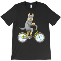 Australian Cattle Dog T  Shirt Australian Cattle Dog Dog With Bike T T-shirt | Artistshot