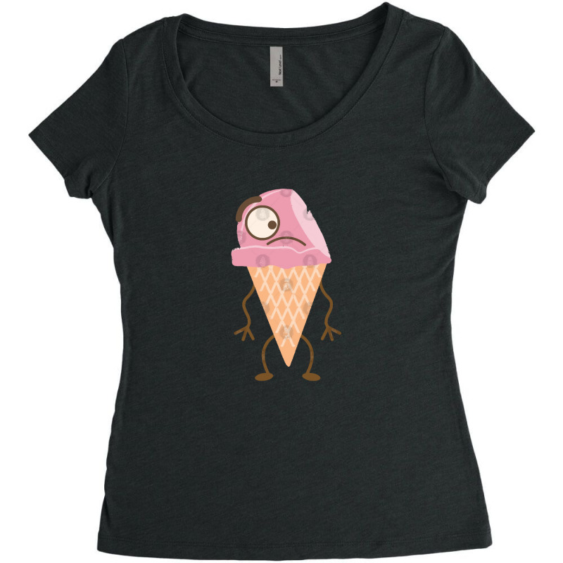 Strawberry Ice Cream Cone Gift Women's Triblend Scoop T-shirt by JanisIda | Artistshot