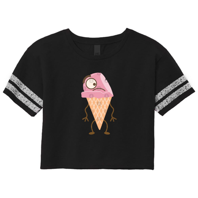 Strawberry Ice Cream Cone Gift Scorecard Crop Tee by JanisIda | Artistshot