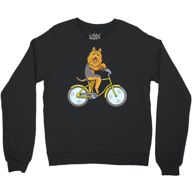 Australian Terrier T  Shirt Australian Terrier Dog With Bike T  Shirt Crewneck Sweatshirt by gaetanonolan | Artistshot