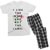 Schitts Creek I Like The Wine And Not The Label Men's T-shirt Pajama Set | Artistshot