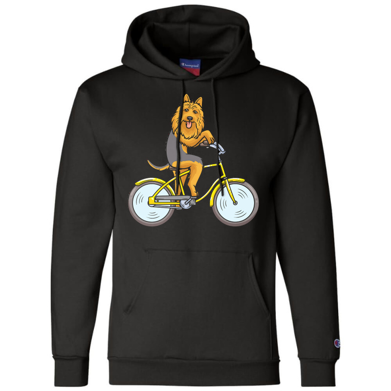 Australian Terrier T  Shirt Australian Terrier Dog With Bike T  Shirt Champion Hoodie by gaetanonolan | Artistshot