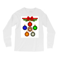 Christmas  Multi Coloured Ornaments Amp Baubles Long Sleeve Shirts | Artistshot