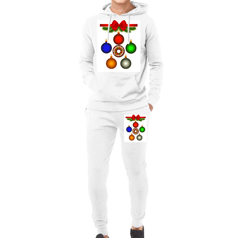 Christmas  Multi Coloured Ornaments Amp Baubles Hoodie & Jogger Set | Artistshot