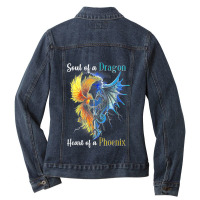 Soul Of A Dragon Heart Of A Phoenix Tee For Men Women Ladies Denim Jacket | Artistshot