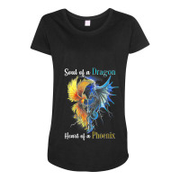 Soul Of A Dragon Heart Of A Phoenix Tee For Men Women Maternity Scoop Neck T-shirt | Artistshot