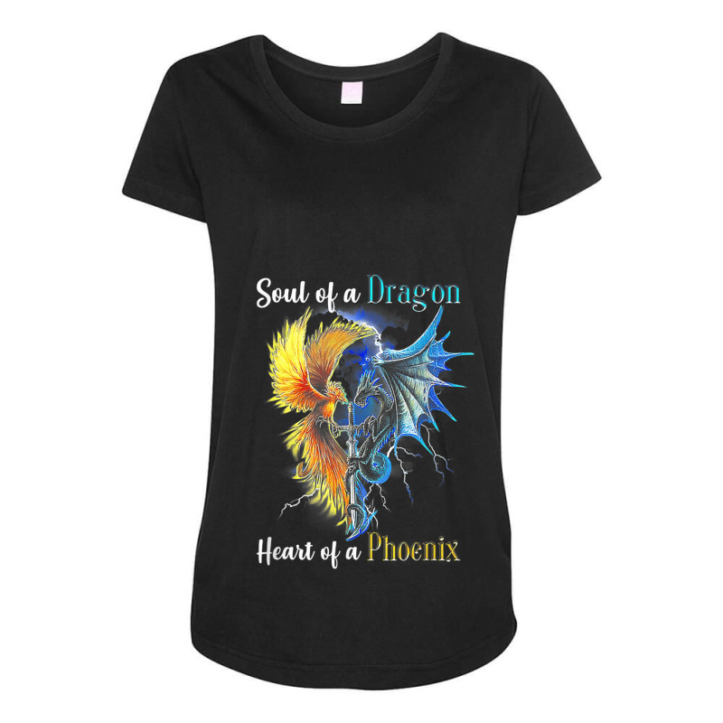 Soul Of A Dragon Heart Of A Phoenix Tee For Men Women Maternity Scoop Neck T-shirt by LilyWillis | Artistshot