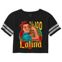 Hundred Percent Latina Strong Woman Scorecard Crop Tee | Artistshot