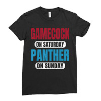 Gamecock On Saturday Panther On Sunday Sports Fans Vintage Ladies Fitted T-shirt | Artistshot