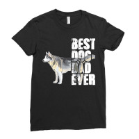 Best Dog Dad Ever Siberian Husky Dog Lovers Ladies Fitted T-shirt | Artistshot