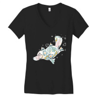 Platypus Floral Zookeeper Animal Lover Marine Biologist Women's V-neck T-shirt | Artistshot