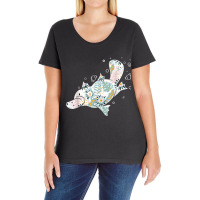 Platypus Floral Zookeeper Animal Lover Marine Biologist Ladies Curvy T-shirt | Artistshot