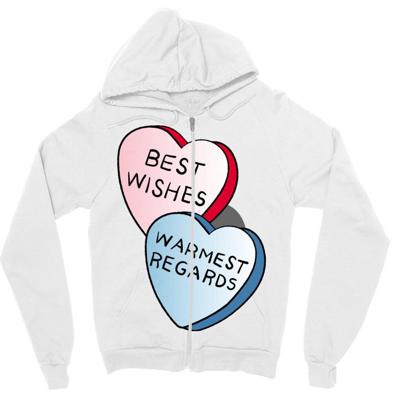 Best Wishes Warmest Regards On Candy. David Rose And Stevie Banter Awk Zipper Hoodie | Artistshot