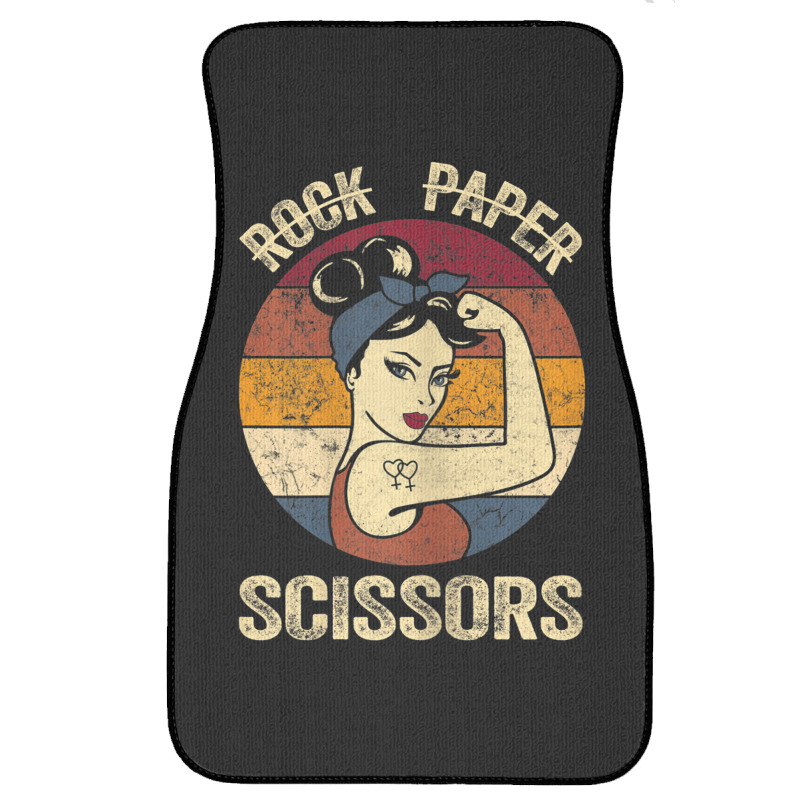 Womens Rock Paper Scissors Tee Lesbian Women Girls Gay Pride Parade Front Car Mat | Artistshot