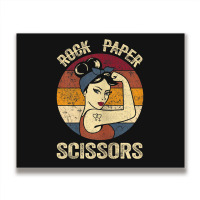 Womens Rock Paper Scissors Tee Lesbian Women Girls Gay Pride Parade Metal Print Horizontal | Artistshot