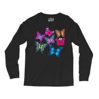 Butterflies T  Shirt Colorful Butterflies T  Shirt Long Sleeve Shirts | Artistshot