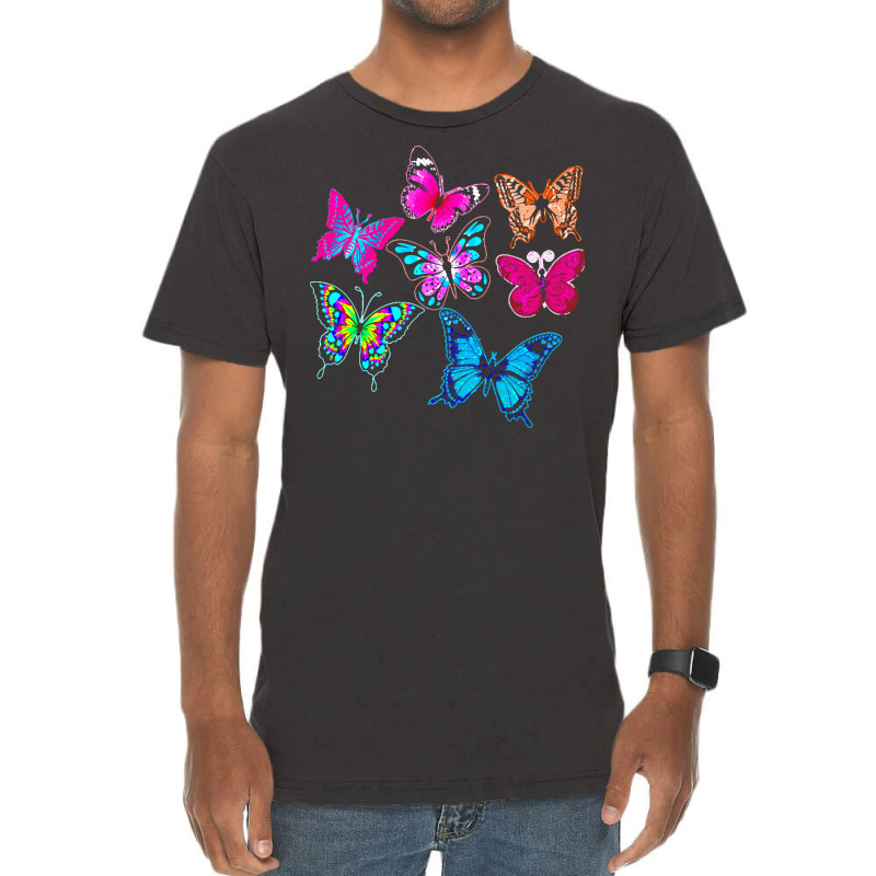 Butterflies T  Shirt Colorful Butterflies T  Shirt Vintage T-shirt | Artistshot