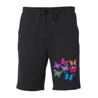 Butterflies T  Shirt Colorful Butterflies T  Shirt Fleece Short | Artistshot