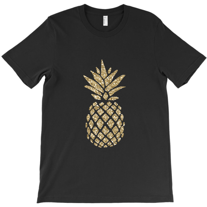 Gold Glitter Pineapple T-shirt | Artistshot