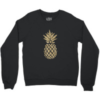 Gold Glitter Pineapple Crewneck Sweatshirt | Artistshot