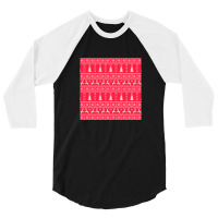 Knitted Christmas Pattern Concept 3/4 Sleeve Shirt | Artistshot