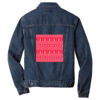 Knitted Christmas Pattern Concept Men Denim Jacket | Artistshot