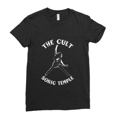 1989 The Cult Sonic Temple Tour Band Rock 80 Ladies Fitted T-shirt Designed By Pujangga45