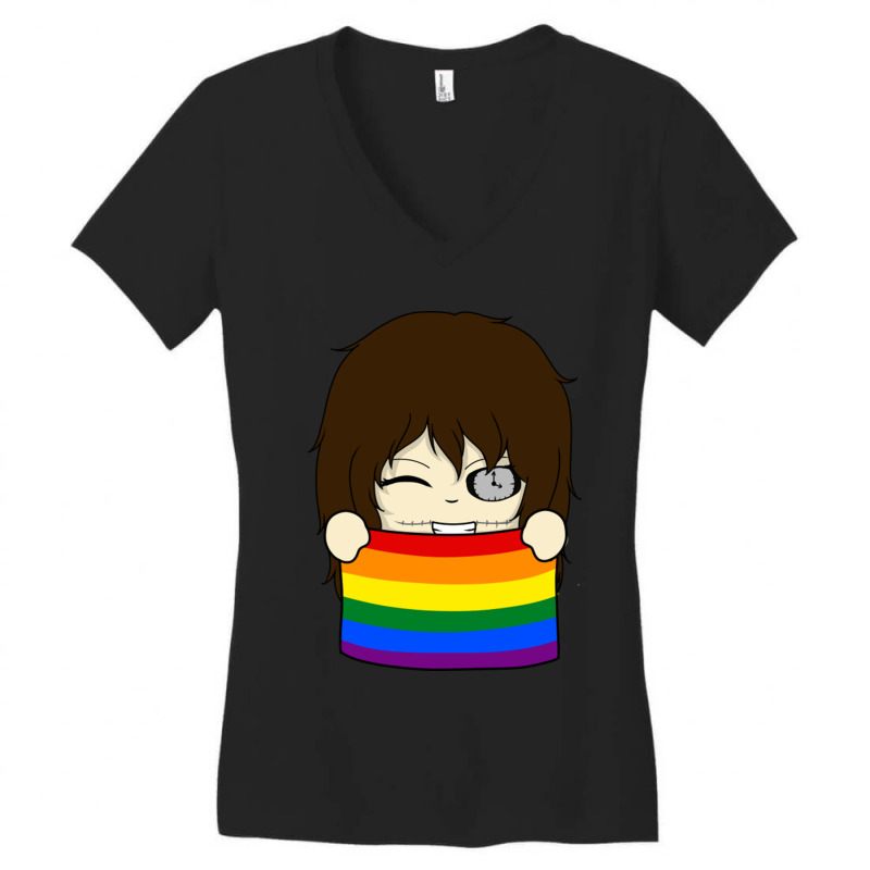 Creepypasta Pride Chibi Clockwork Women's V-Neck T-Shirt by LanaErica | Artistshot