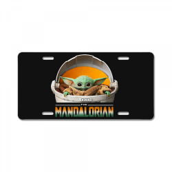 baby yoda the mandalorian License Plate | Artistshot