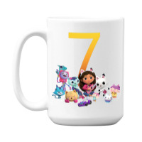 Gabby Dollhouse 7th Birthday Boy And Girl Costom Number 15 Oz Coffee Mug | Artistshot