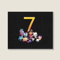 Gabby Dollhouse 7th Birthday Boy And Girl Costom Number Landscape Canvas Print | Artistshot