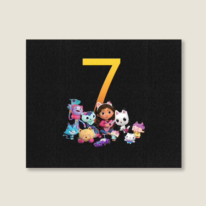 Gabby Dollhouse 7th Birthday Boy And Girl Costom Number Landscape Canvas Print | Artistshot