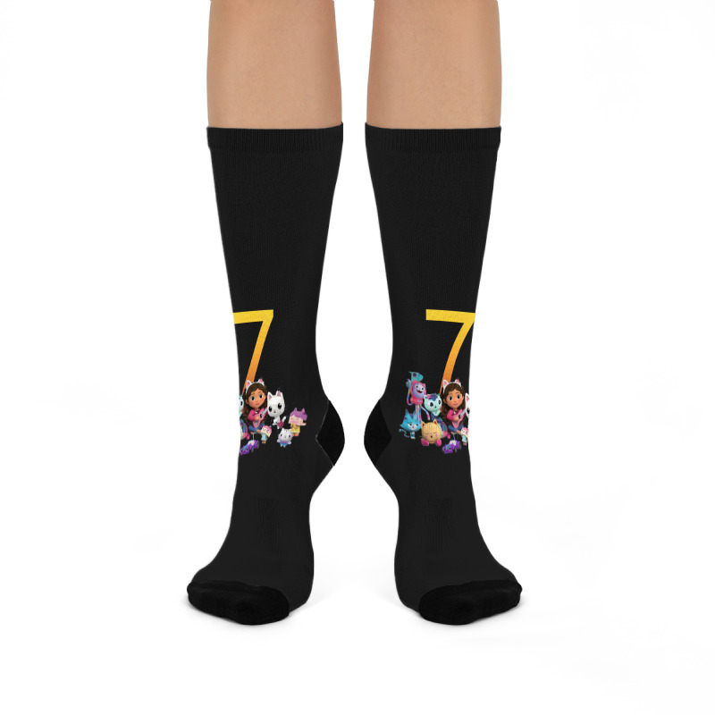 Gabby Dollhouse 7th Birthday Boy And Girl Costom Number Crew Socks | Artistshot