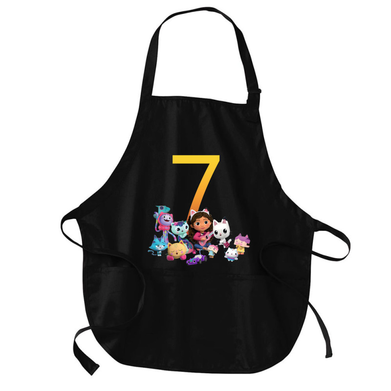 Gabby Dollhouse 7th Birthday Boy And Girl Costom Number Medium-length Apron | Artistshot