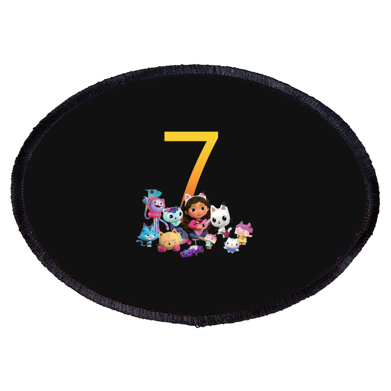 Gabby Dollhouse 7th Birthday Boy And Girl Costom Number Oval Patch | Artistshot