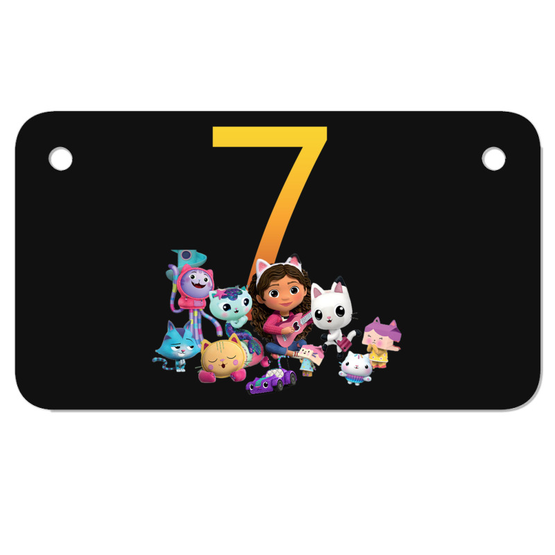 Gabby Dollhouse 7th Birthday Boy And Girl Costom Number Motorcycle License Plate | Artistshot