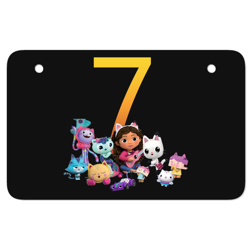 Gabby Dollhouse 7th Birthday Boy And Girl Costom Number Atv License Plate | Artistshot