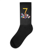 Gabby Dollhouse 7th Birthday Boy And Girl Costom Number Socks | Artistshot