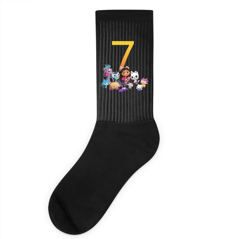 Gabby Dollhouse 7th Birthday Boy And Girl Costom Number Socks | Artistshot