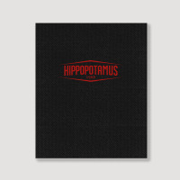 Hippopotamus Resto 1 Portrait Canvas Print | Artistshot