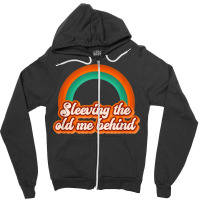 Sleeving The Old Me Behind, Groovy Bariatric Sleeve Surgery T Shirt Zipper Hoodie | Artistshot