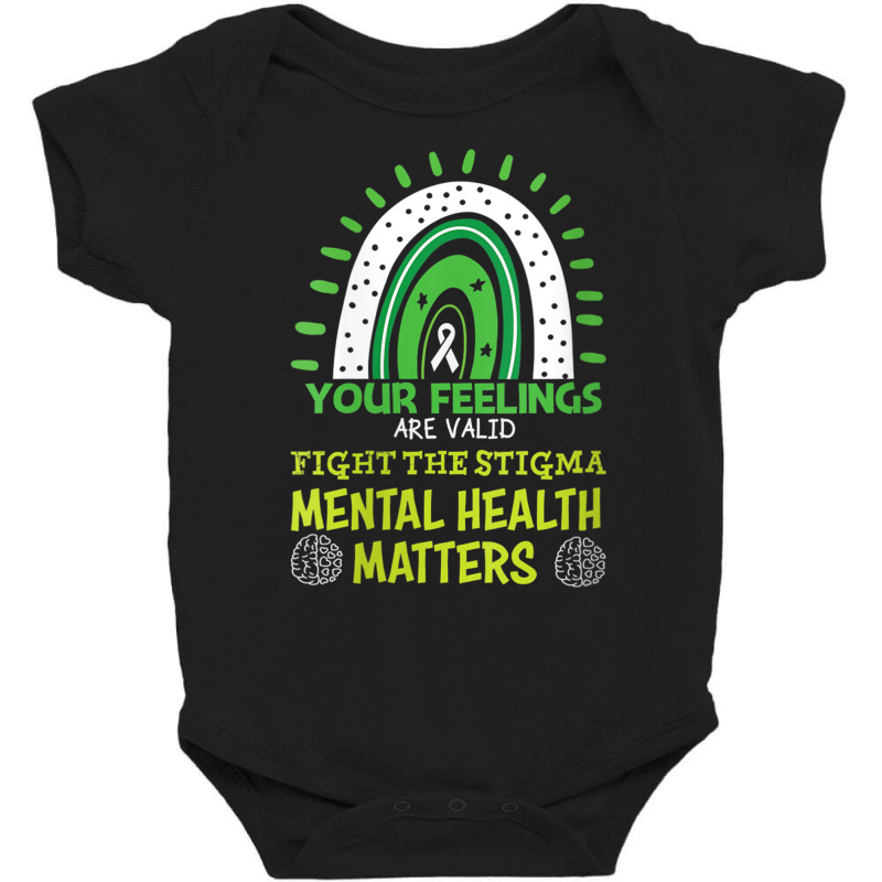 Womens Your Feeling Are Valid Mental Health Matters Mind Therapist V N Baby Bodysuit by buske | Artistshot