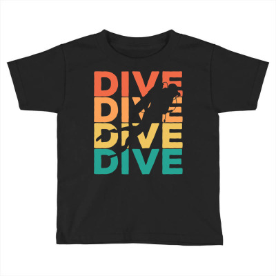 Retro Vintage Diving Gift For Scuba Divers T Shirt Toddler T-shirt Designed By Jinxpenta