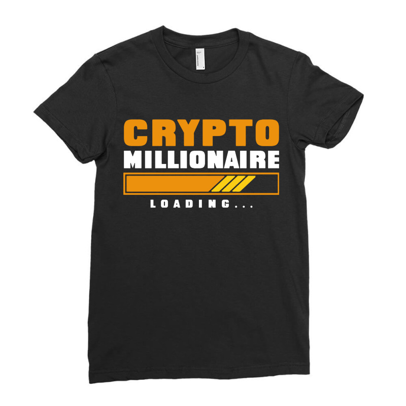 Crypto Millionaire Loading Ladies Fitted T-Shirt by Addelia | Artistshot