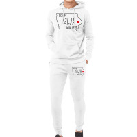 Far Away From Iowa With Love For Valentine Hoodie & Jogger Set | Artistshot